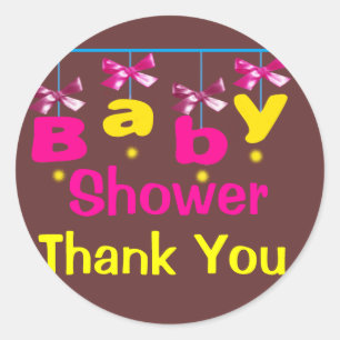 Stikers zur Babyparty Runder Aufkleber
