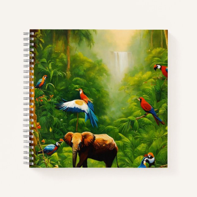 Stil: 8,5" x 8,5" SpiralNotebook Notizbuch (Vorderseite)
