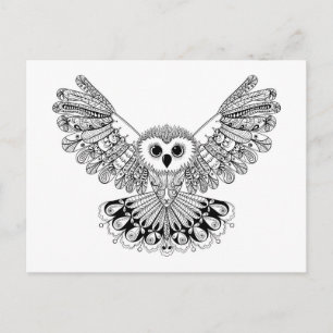 Stil Black Owl Postkarte