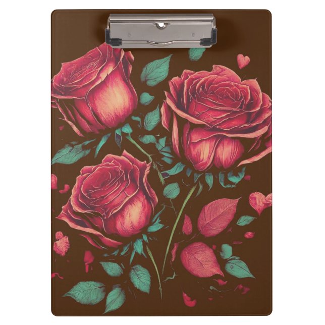 " 💐 💐 Stil 💐 Blume Klemmbrett (Vorderseite)