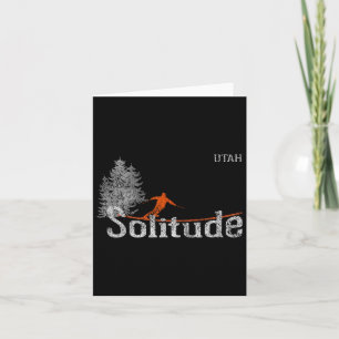 Stil der 1980er Jahre Solitude Utah Vintag Skiing Karte
