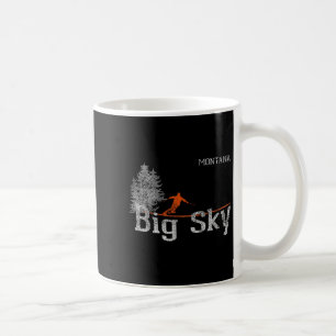 Stil der 80er Jahre Big Sky Montana Vintag Skiing  Kaffeetasse