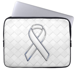 Stil der Schachbretts für das Weißbandbewusstsein Laptopschutzhülle