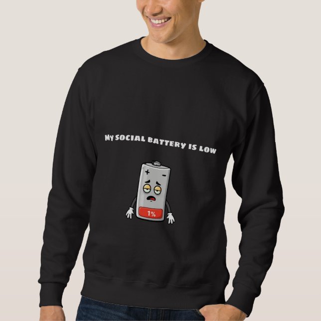 Stil der Telefonbatterie Sweatshirt (Vorderseite)