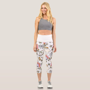 Stil: Hoch geschnittene Caprihosen Capri Leggings