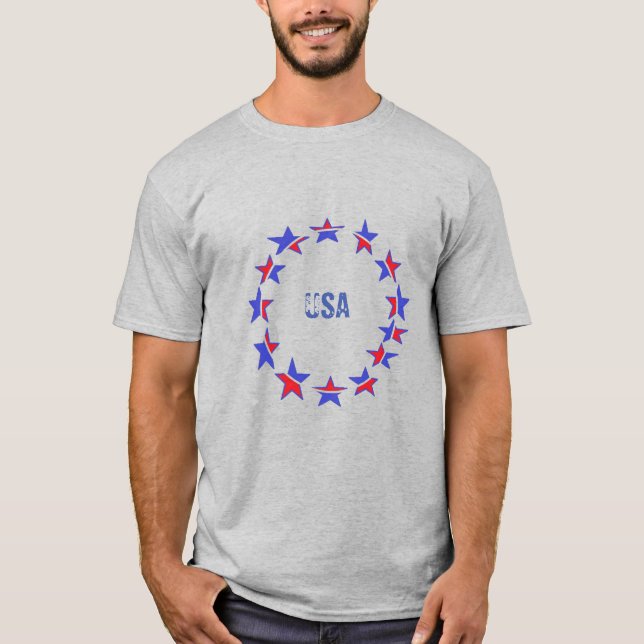 Stil: Men's Basic T - Shirt — Patriotic USA (Vorderseite)