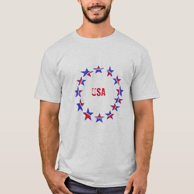 Stil: Men's Basic T - Shirt — Patriotic USA (Vorderseite)