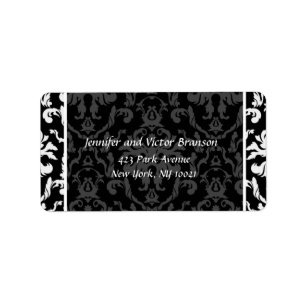 Stil: Schwarz, weiße Adressetikett