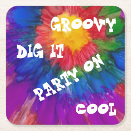 Stil Square, farbenfroher Paper Untersetzer der 19