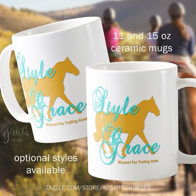 Stil und Grace Missouri Fox Trotting Horse Kaffeetasse (Style and Grace Missouri Fox Trotting Horse Coffee Mug)