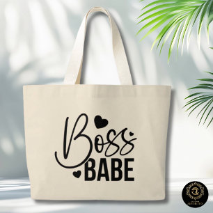 Stilechter Boss-Babe-Baumwoll-Einkaufsbeutel für d Jumbo Stoffbeutel