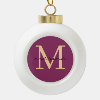 Stilelemente und personalisierte mit Monogramm Keramik Kugel-Ornament
