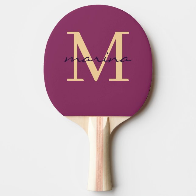 Stilelemente und personalisierte mit Monogramm Tischtennis Schläger (Vorderseite)