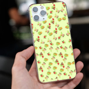 Stiles Muster exotischer roter und rosa Blumen auf Case-Mate iPhone Hülle