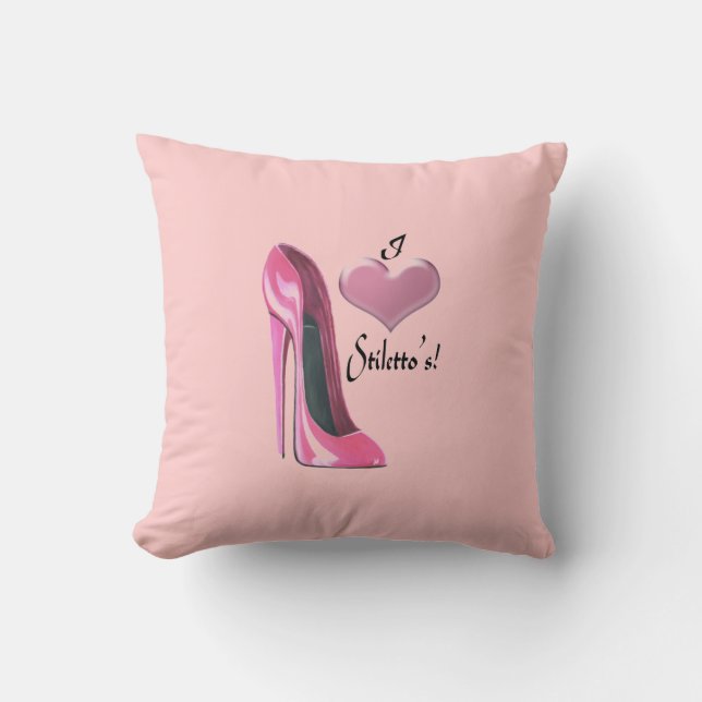 Stilett-Schuh-Kunst-Kissen Kissen (Vorderseite)