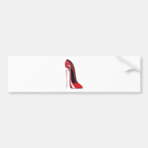 Stilett-Schuhkunst Champagne-Ferse rote Autoaufkleber