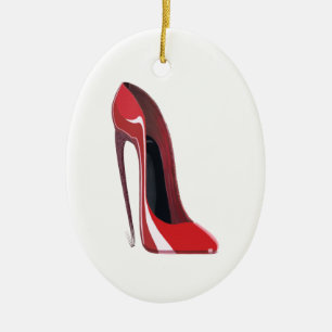 Stilett-Schuhkunst der verrückten Ferse rote Keramik Ornament