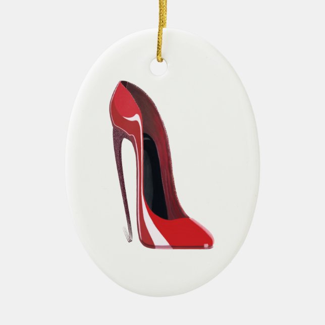 Stilett-Schuhkunst der verrückten Ferse rote Keramik Ornament (Vorne)