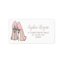 Stiletto-Adresse für verzierte High Heels Adressaufkleber