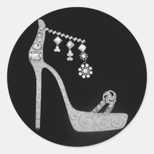 "Stiletto and Jewels" Runder Aufkleber