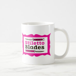 Stiletto Blades im Rahmen Kaffeetasse