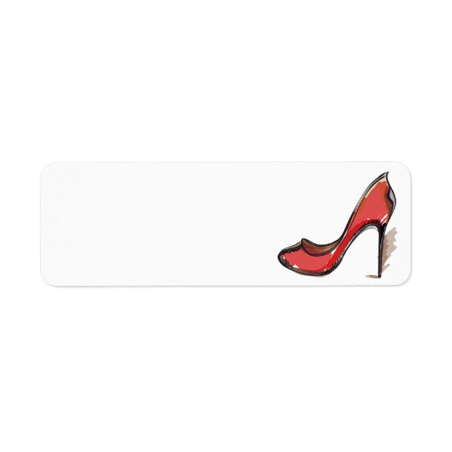 Stiletto, handbemalte Rot-High-Heel-Pumpe (Vorne)