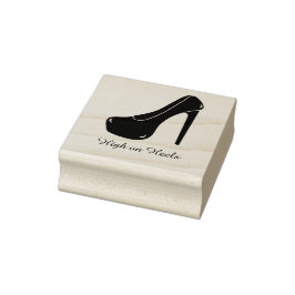 Stiletto High auf Heelsen Personalisierter Text Gummistempel
