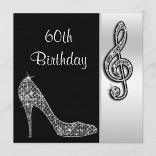 Stiletto & Treble Cleft 60. Geburtstag Einladung