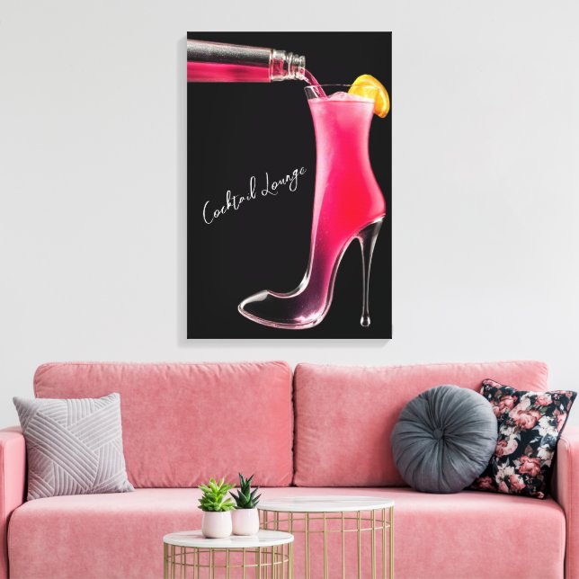Stiletto und Cocktails Leinwanddruck (Insitu (Wohnzimmer))