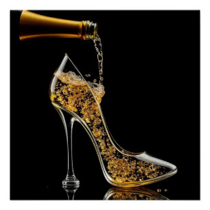 Stiletto und Sparkling Weinkultur und Bar Poster