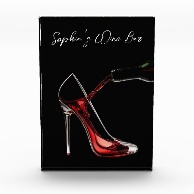 Stiletto und Wine Wine Bar Fotoblock (Vorderseite)