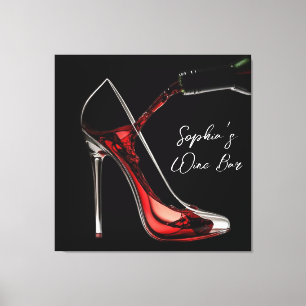 Stiletto und Wine Wine Bar Leinwanddruck