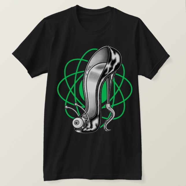 Stilettoid™/Green Atom T-Shirt (Design vorne)