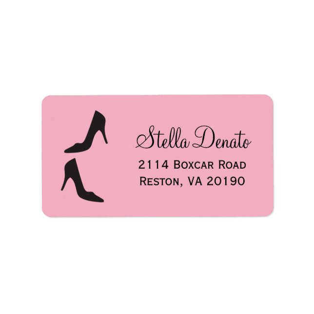 Stilettos Address Labels - Pink Adressaufkleber (Vorne)