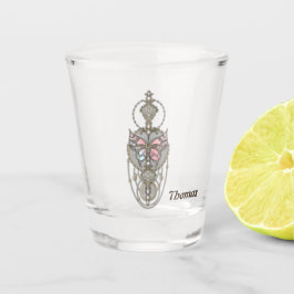 Stilftiger Schmetterling Schnapsglas