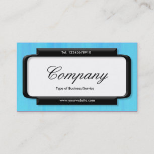Stilftiges Panel (Script-Schriftart) - Blauer gest Visitenkarte