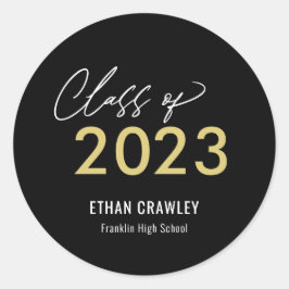 Stilgalerie bearbeitbare Abschluss-Sticker Runder Aufkleber