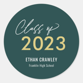 Stilgalerie bearbeitbare Abschluss-Sticker Runder Aufkleber