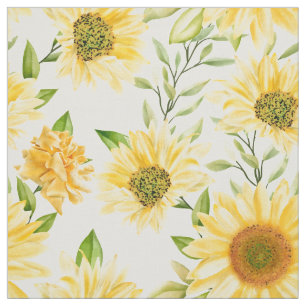 Stilgelbe Sonnenblumenmuster Stoff