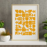 Stilgelbes, modernes geometrisches Design Poster<br><div class="desc">Stilvolles gelbes,  modernes geometrisches Formdesign Poster</div>