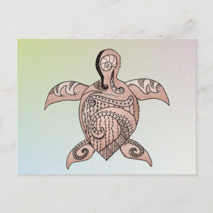 stilikondensiertes Schildkröte Postkarte