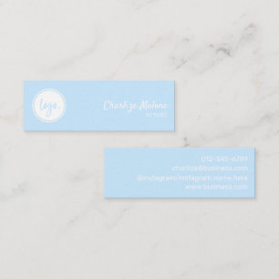 STILISCH EINFACH HANDSCHRIFTLICHES SCRIPT-LOGO BLU MINI VISITENKARTE