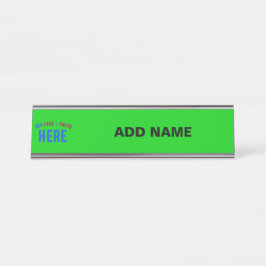 STILISCH MODERNE KUSTOM LIME GREEN ÜBERPRÜFT MARKI SCHREIBTISCHNAMENSPLAKETTE