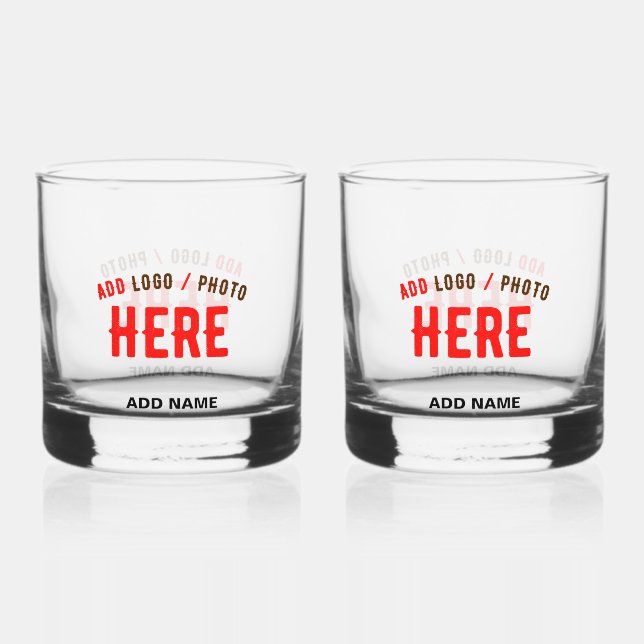 STILISCH MODERNE ZOLLBARE, KLAR ÜBERPRÜFTE MARKEN WHISKYGLAS (Vorderseite)