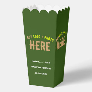 STILISCH MODERNER KUSTOM-WALD GRÜNE MARKE POPCORN GESCHENKSCHACHTEL