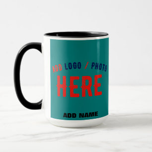 STILISCH MODERNES CUSTOM AQUAMARIN GREEN ÜBERPRÜFT TASSE