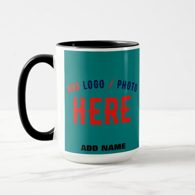 STILISCH MODERNES CUSTOM AQUAMARIN GREEN ÜBERPRÜFT TASSE (Links)