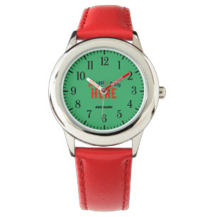 STILISCH MODERNES CUSTOM RED EMERALD GREEN BRANDIN ARMBANDUHR