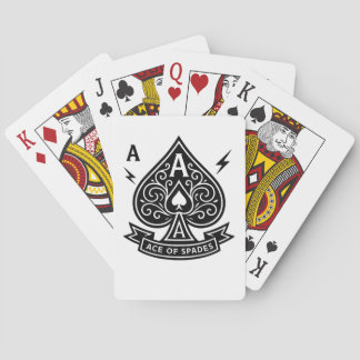 Stilisierte Ace of Spades — Art-Deko Vector Emblem Spielkarten