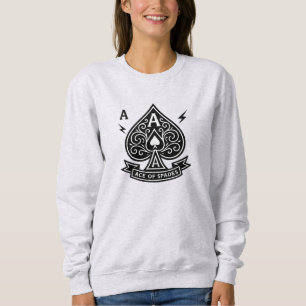 Stilisierte Ace of Spades — Art-Deko Vector Emblem Sweatshirt